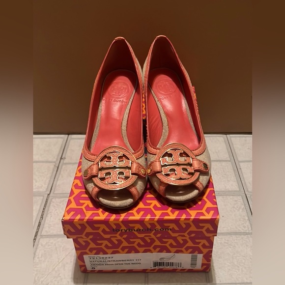 Tory Burch Shoes - Tory Burch Canvas & Wooden Platform Shoes